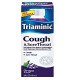 Triaminic Cough & Sore Throat Relief Liquid, Grape Flavor - 4 Oz