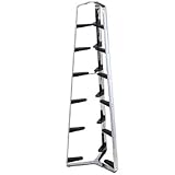 6 Tier Polished Pan Stand Black Arms