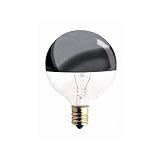 Buy 100W Half Chrome G25 Globe Shape Bulb [Set of 6] by Bulbrite