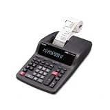 Casio DR-210TM Desktop Calculator, 12-Digit Digitron, Two-Color Printing, Bla...