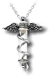 Rod of Asclepius - Alchemy Gothic Pendant Necklace