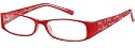 SunopticRD3A Red Reading Glasses - Strength +2.50 Including Pouch