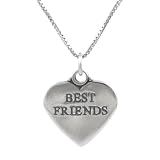 Sterling Silver Best Friend Heart Necklace