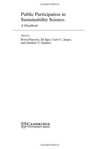 Public Participation in Sustainability Science: A Handbook ( Hardcover ) by Kasemir, Bernd published by Cambridge University Press