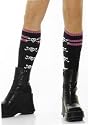 Striped Top Skull Socks Great for Halloween, Punk or Fun! ALL LEG AVENUE Product MUST GO