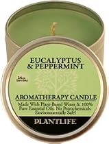 Eucalyptus & Peppermint Aromatherapy Candle- 24 hr. burn time- made with 100% pure essential oils