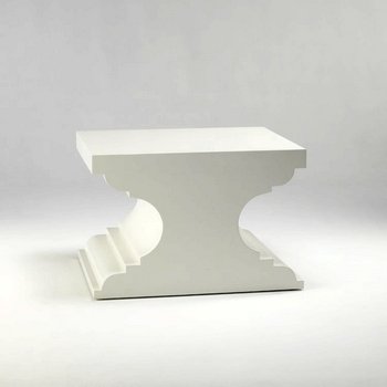 Cyan Lighting 01826 Profile End Table, Gloss White Finish