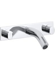 Home Improvement: KOHLER K-10087-9-CP Oblo Wall-Mount Lavatory Faucet, Valve Included, Polished Chrome - KOHLER