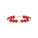 Vermeil with Red Colored Mother-of-Pearl Shell and Brushed Vermeil Coins Bracelet - 8