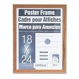 DAX MANUFACTURING INC. / DAX2856W1X / Solid Wood Poster Frame, Traditional w/Plexiglas Window, 18 x 24, Med Oak / Sold as 1 EA