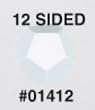 Jumbo White Blank d12 Dice