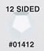 Jumbo White Blank d12 Dice