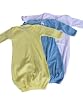 3 PACK YogaColors 4083 Infant Baby Rib Emoticon Long Sleeve Gown