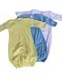 3 PACK BabyLuxe YogaColors 4083 Infant Baby Rib Long Sleeve Gown