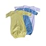 3 PACK BabyLuxe YogaColors 4083 Infant Baby Rib Long Sleeve Gown