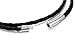 FIBO STEEL 4mm Stainless Steel Braided Leather Necklace for Men Women Rope Chain, 20 inches