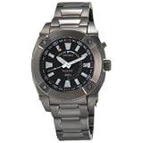 Seiko #SUN007 Men's Kinetic GMT Black Ion Watch