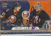 Rick DiPietro, New York Islanders, 2002 Pacific Team Leaders Autographed Card