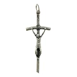 Small Crucifix - Pope John Paul II - Pendant - 1 and 3/4in. Height - IMPORTED FROM ITALY