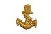 Produkt-Bild: Anker golden klein 2,1 cm * 2,5 cm B&Uuml;GELBILD AUFN&Auml;HER APPLIKATION Schiffsanker Matrose Seefahrer Seemann Maritim Schiff See Marine Kapit&auml;n Deko PATCH
