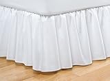 300TC Egyptian Cotton Solid White BedSkirt - Queen