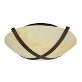 Buy American Fluorescent CRC140RBMVT Carson 1-55W Semi Flush Light Fixture, Oil-Rubbed... by American Fluorescent