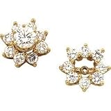 14K Yellow Gold Diamond Earring Jacket