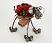 BANDANA/YARDBIRDS Collectible Metal LAB Puppy Dog 4 FLOWER POT HOLDER