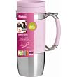 Trudeau Boardroom 16-Ounce Travel Mug, Breast Cancer Awareness, Pink