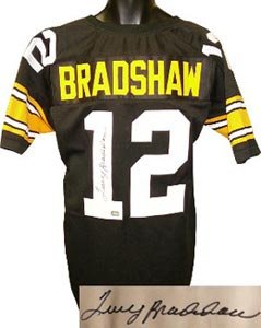 Terry Bradshaw Signed Pittsburgh Steelers Black Prostyle Jersey