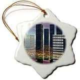 Silicon City the geography of San Francisco California on a computer mother board - 3 Inch Snowflake Porcelain Ornament Silicon City the geography of San Francisco California on a computer mother board - 3 Inch Snowflake Porcelain Ornament