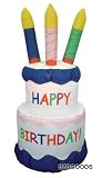 6 Foot Inflatable Happy Birthday Cake with Candles