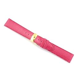Watch Band Genuine Lizard Fuchsia 20mm