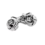 Classic Woven Silver Knot Cufflinks with Presentation Box