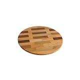 Italian Multi-Wood Round Moving Table