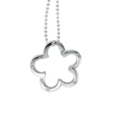 Sterling Silver Cz Flower Necklace Pendant