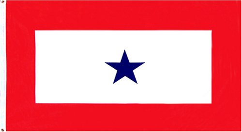 Blue 1 Star Service Son In Service MILITARY Flag - 3 foot by 5 foot Polyester (NEW)