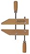 Jorgensen Size 7 Adjustable Handscrew with 24-Inch Jaw length and Maximum Opening 17-Inchs