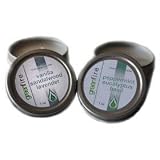 Greenfire 2pk All Natural Massage Oil Candles, Lavender Sandalwood Vanilla, Peppermint Eucalyptus Basil blends (Size: 1 fluid ounce each)