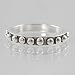 Narrow Sterling Silver Beaded Band Ring size 5, #2594