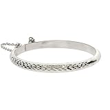 Diamond Cut Sterling Silver Baby Bangle