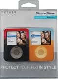 BELKIN F8Z282-2B 2PK IPOD NANO 3G SILICON SLVS RED/BLK & ORG/BLU