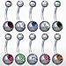 pack of 10 double jewel surgical steel belly/navel bars   available in sizes  6mm,8mm,10m,12mm,14mm you get all 10 for £5.99