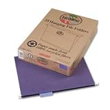 ESSELTE PENDAFLEX CORP. / ESS74535 / EarthWise Recycled Hanging File Folders, Kraft, Letter, Violet, 25 per Box / Sold as 1 BX