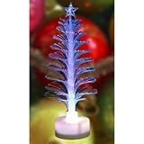 USB Christmas tree - Multi-colored LED, white plastic & fiber optics, 34cm