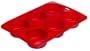 SiliconeZone Large Muffin Pan, Red