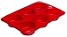 SiliconeZone Large Muffin Pan, Red