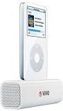 IPOD Video 5G 60GB 60 GB White Micro Speaker System with Rechargeable Battery and Desk Dock / Charging Cradle