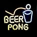 Beer Pong Sculpture Neon Sign