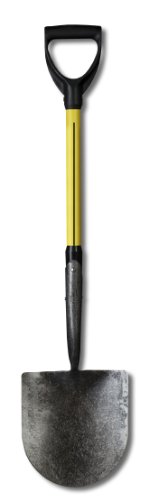 Nupla SSDS16L Sharp Shooter Drain Spade with 14 Gauge Solid Shank Blade and Butt Grip, 48" Classic Handle, 5-1/2" x 16" Blade Size